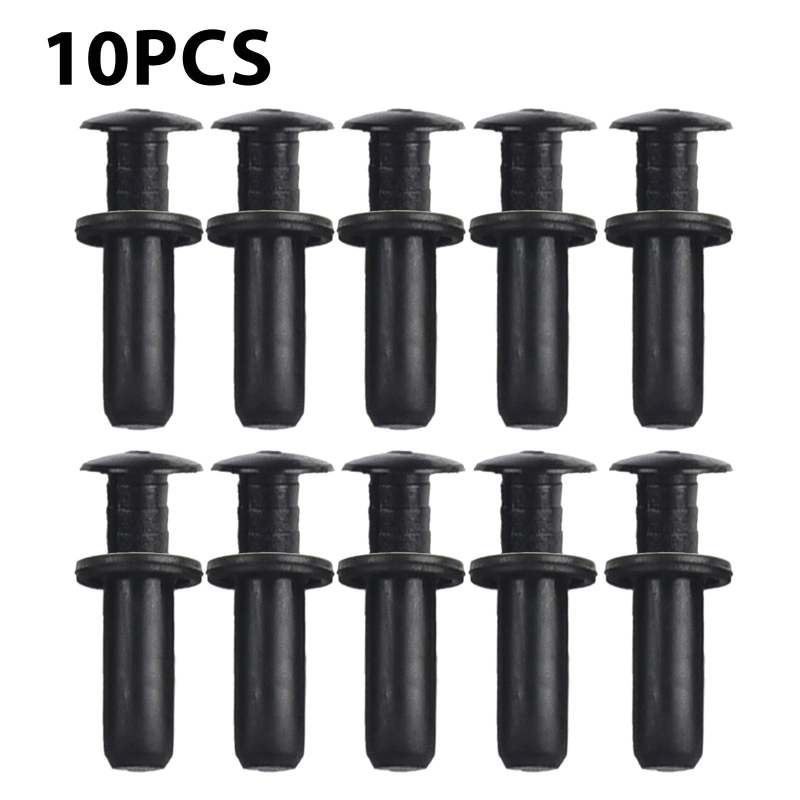 6mm Hole Black Clip Mountings Retainer Fastener Rivet 10pcs 0009915940