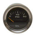 Boat Oil Pressure Gauge 2 Inch Silver Black by US Marine