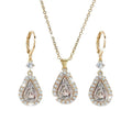 Teardrop Earrings Pendant Necklace Set