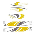 Graphic Decal Lowe Boat Suncruiser Black Yellow by Lowe