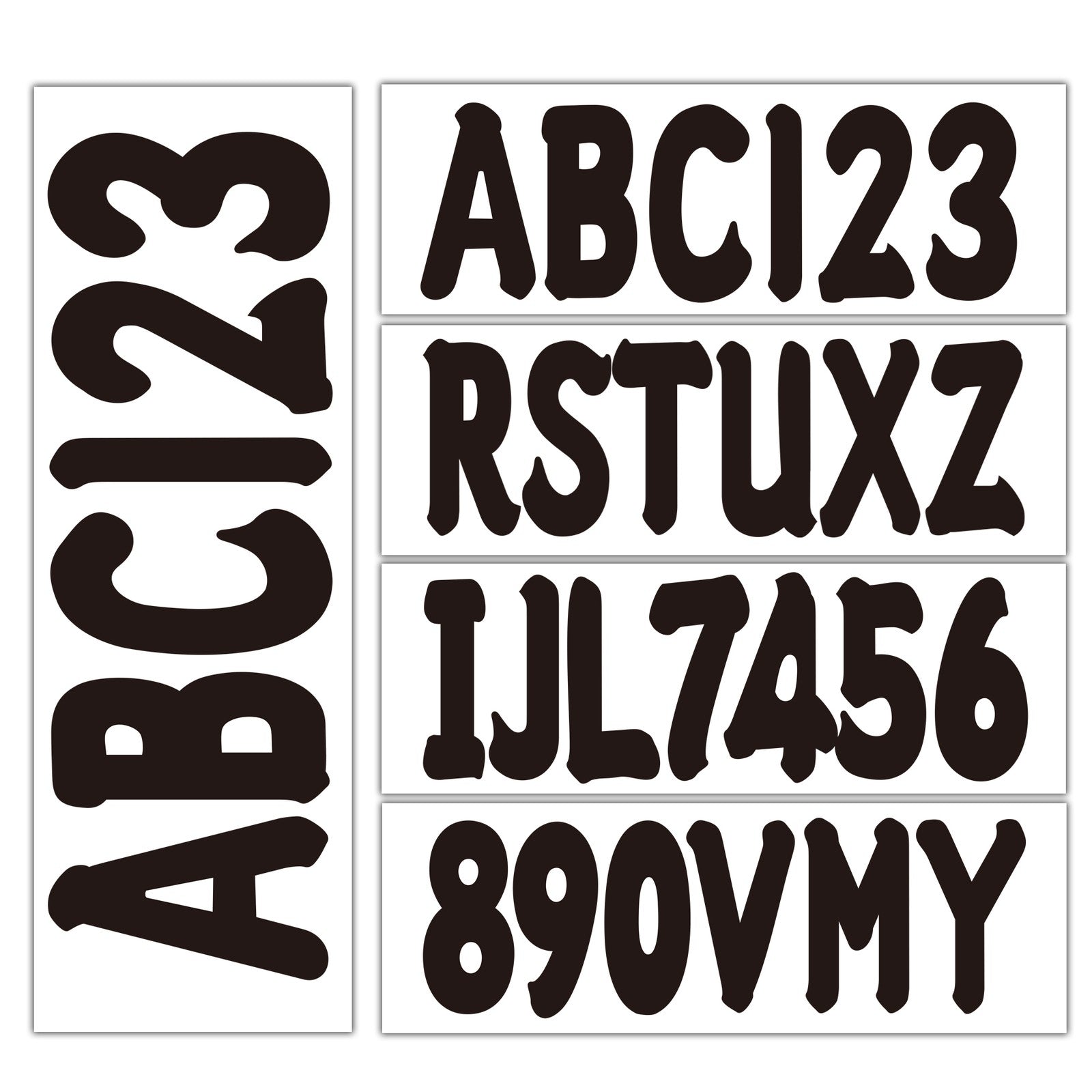 Boat Registration Numbers Stickers
