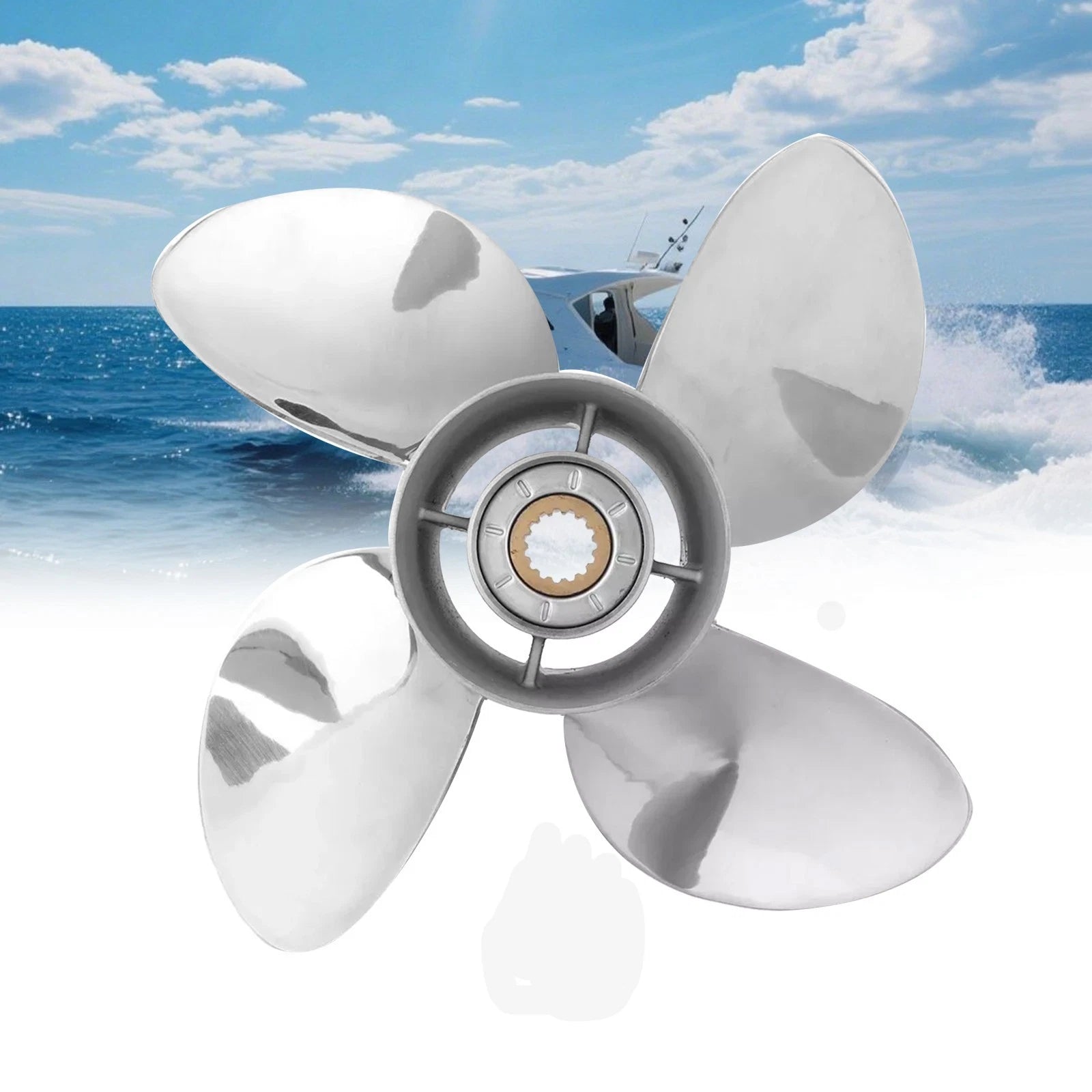 New 13 X 17 Stainless Boat Outboard Propeller Fit Yamaha F70-f115hp
