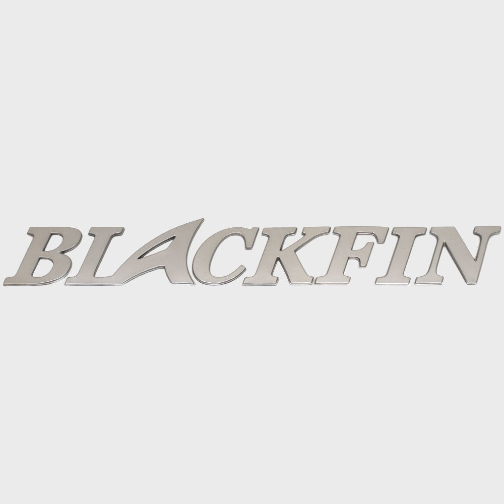 Blackfin Boat Raised Logo Decal Polished Silver by Blackfin