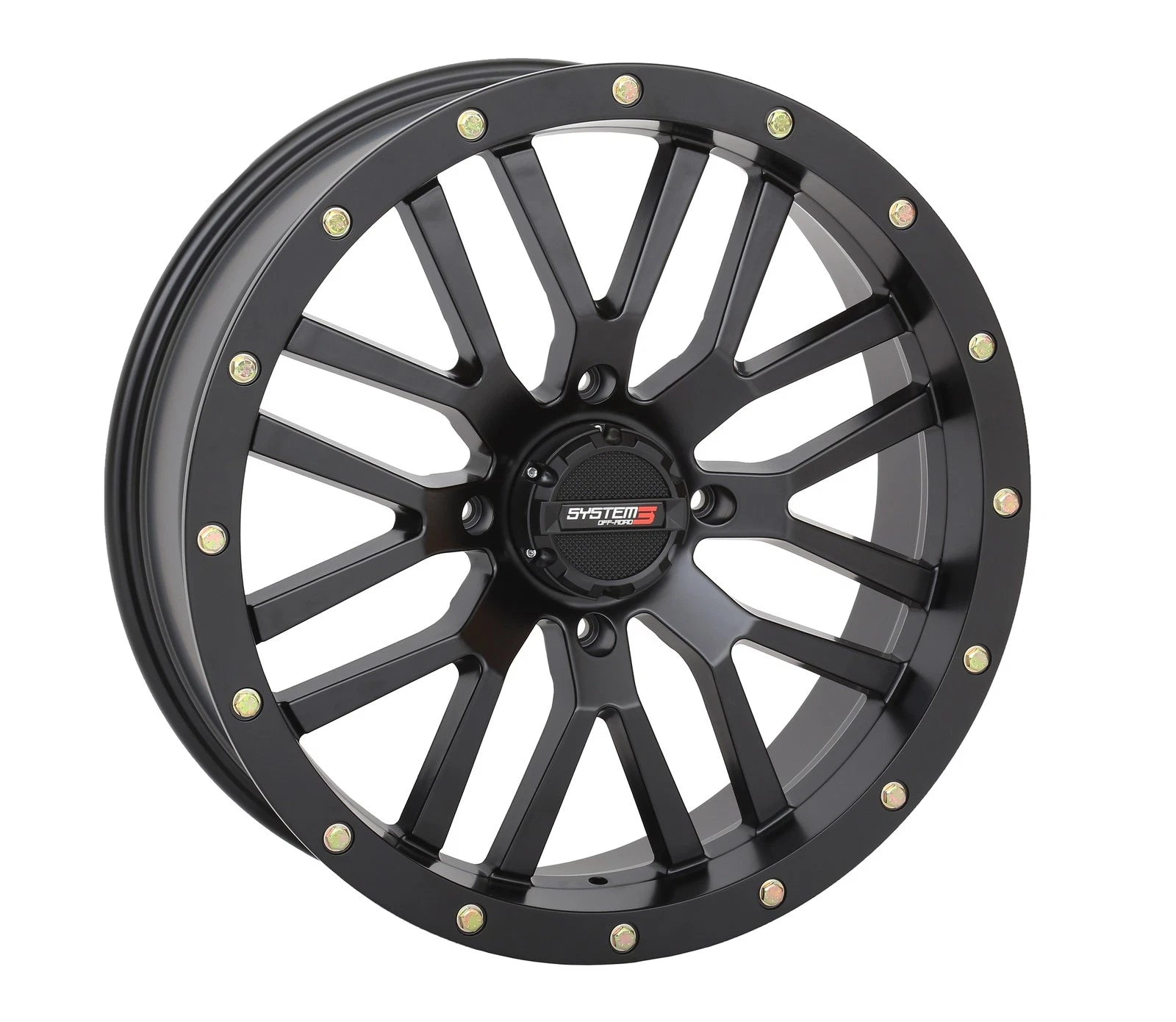 System 3 St3 Wheel 20x7 +10mm 4/156 Matte Black Fits Polaris Rzr