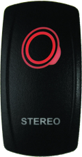 Dragonfire Racing Lighted Switch Stereo On/off Red