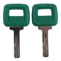 2x Laser Cut Ignition Key 11039228 For Volvo Loader L180 Haul Truck