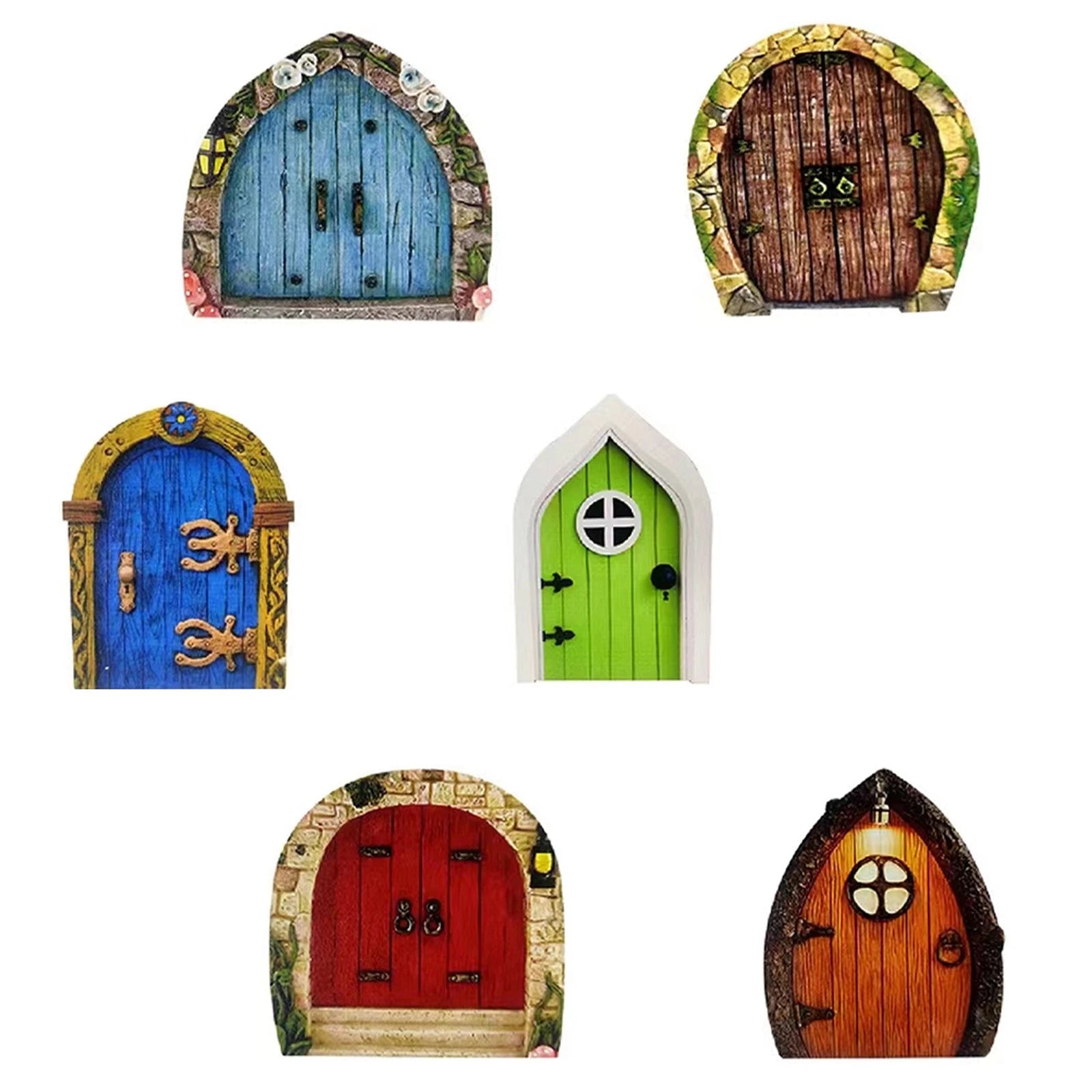 Wood Fairy Door For Home Garden Tree Outdoor/indoor Miniature
