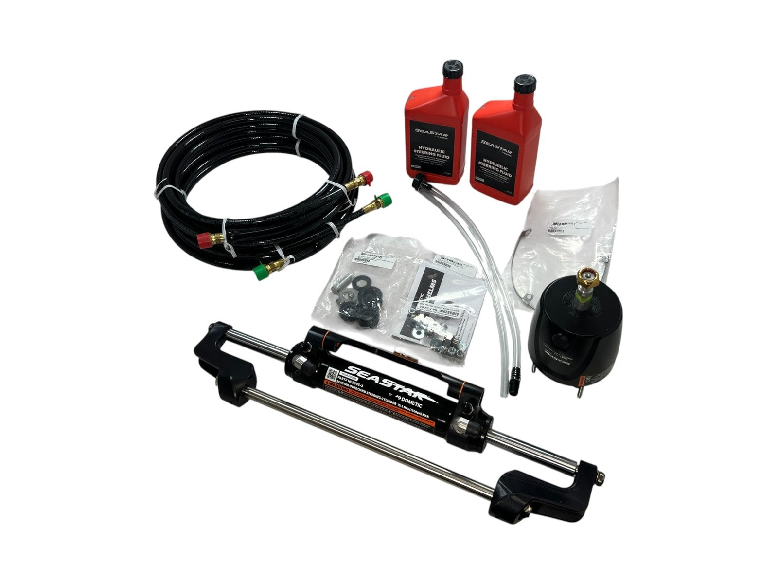 Seastar Hk6322a-3 Single Engine Hydraulic Steering Kit 22" Hoses,