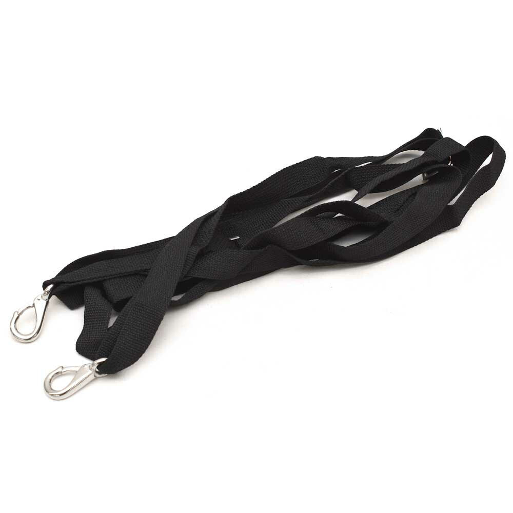 Boat Clasp Hook Strap 14 Feet 1 Inch Black Woven Nylon