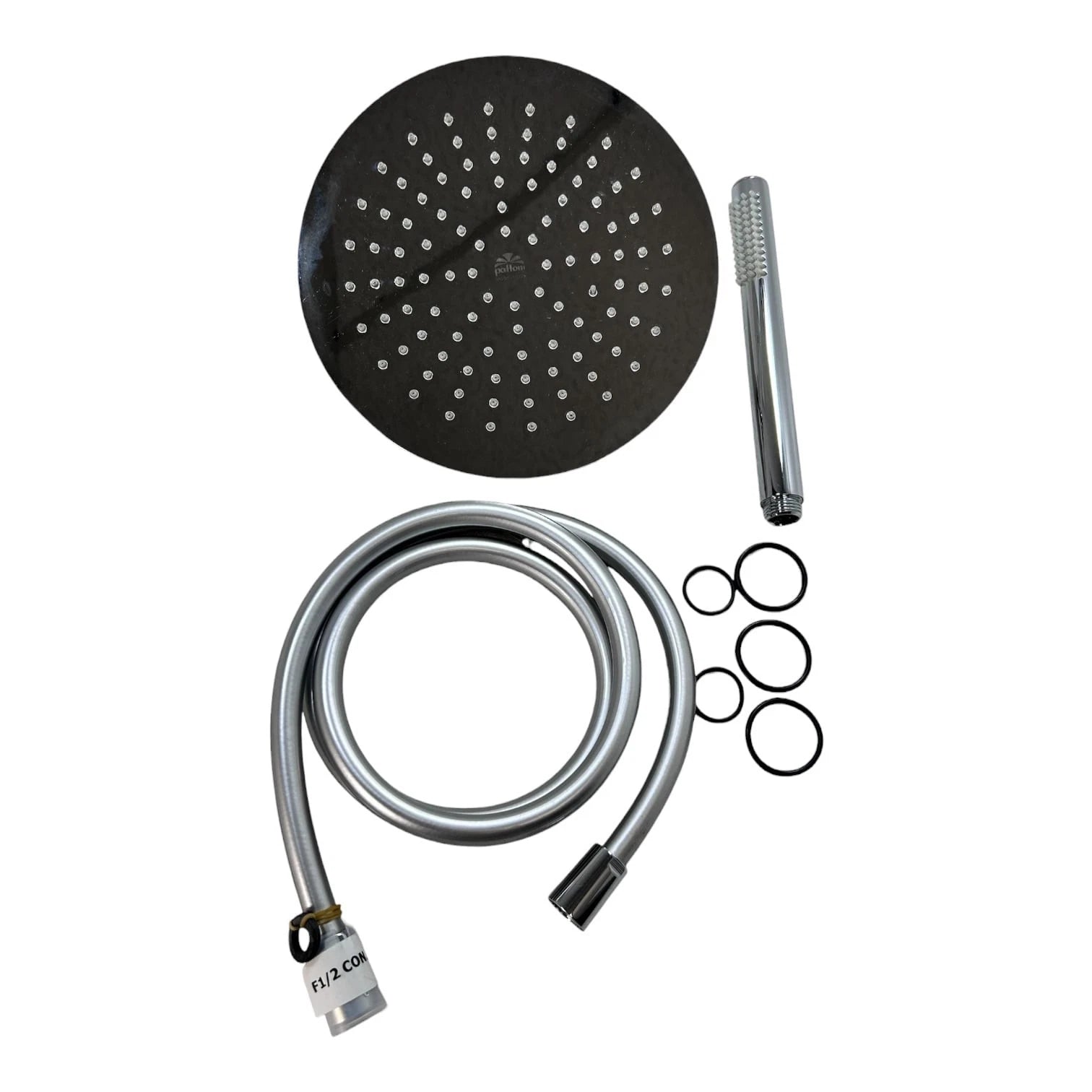 Paffoni Zsof074cr, Round Anti-lime Scale Metal Shower Head & Handle