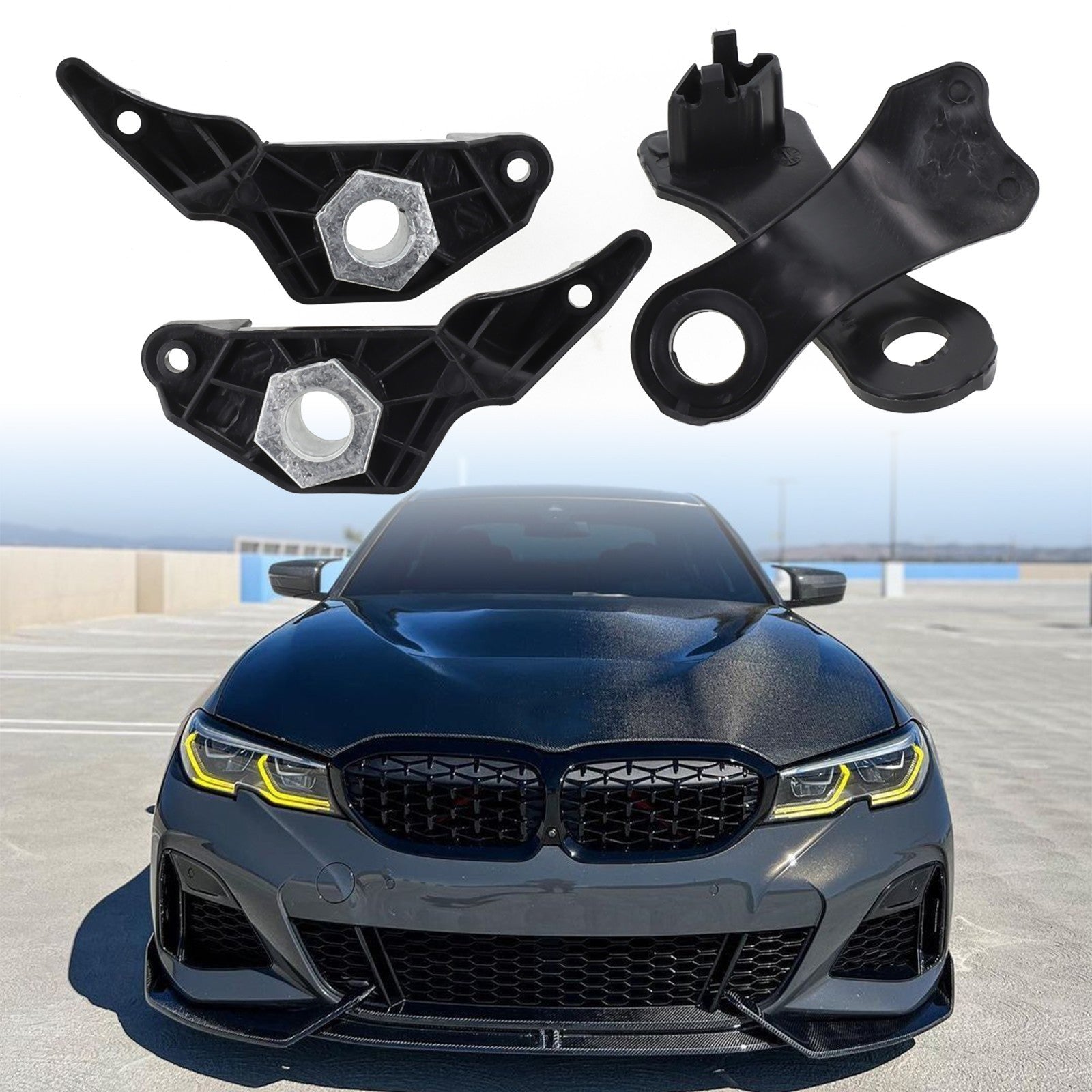 Headlight Brackets /Set 4x 63126941478(left) | Hook & Hull Co