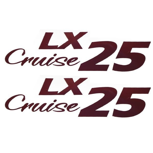 Boat Decals LX 25 Cruise Burgundy Pair by G3