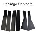 Post Side Trim Pillar Stickers Left & Right Black Piano Polycarbonate