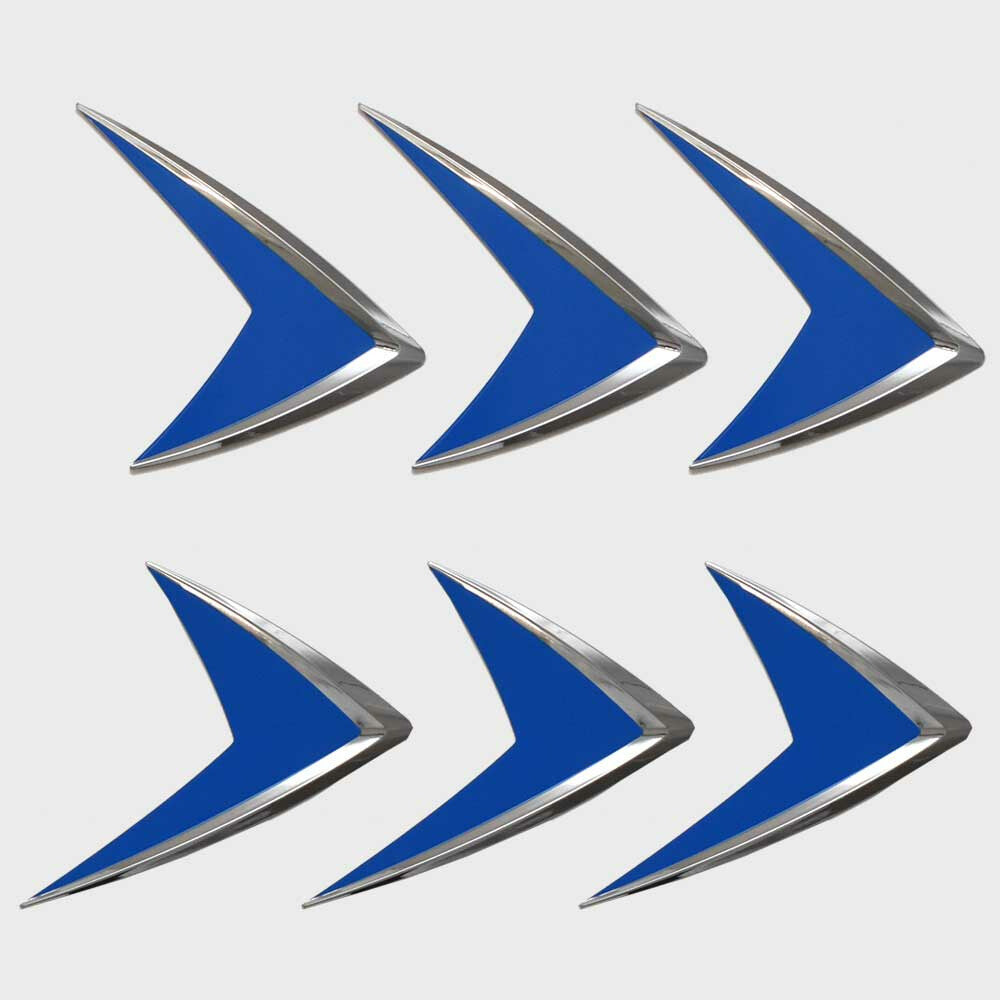 Chaparral Boat Raised Accent Decals Blue Silver Set of 6 by Chaparral