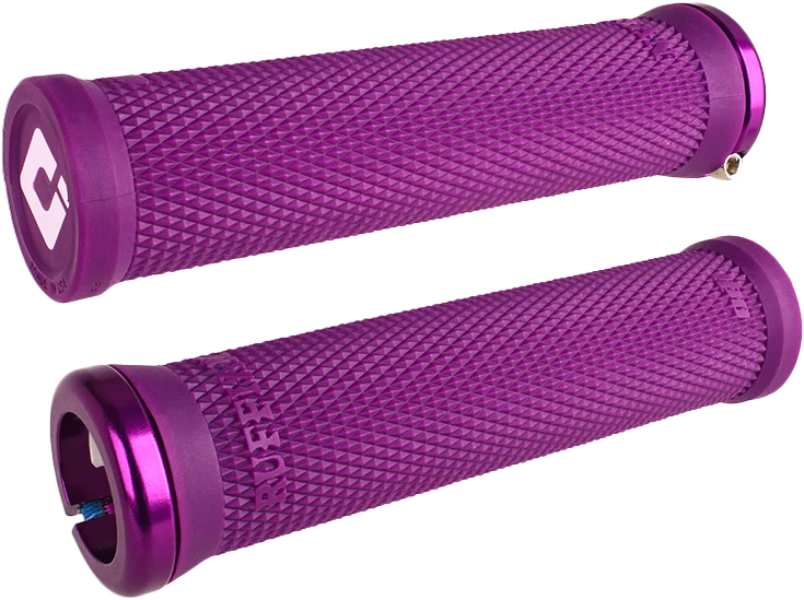 Odi Ruffian V2.1 Bmx Grips Purple - Soft Compound Lock-on Handlebars