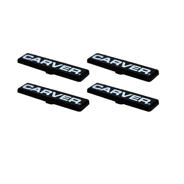 Carver Boat Emblem Caps Set of 4 Black 1 7/8 x 3/8 Inch by Carver