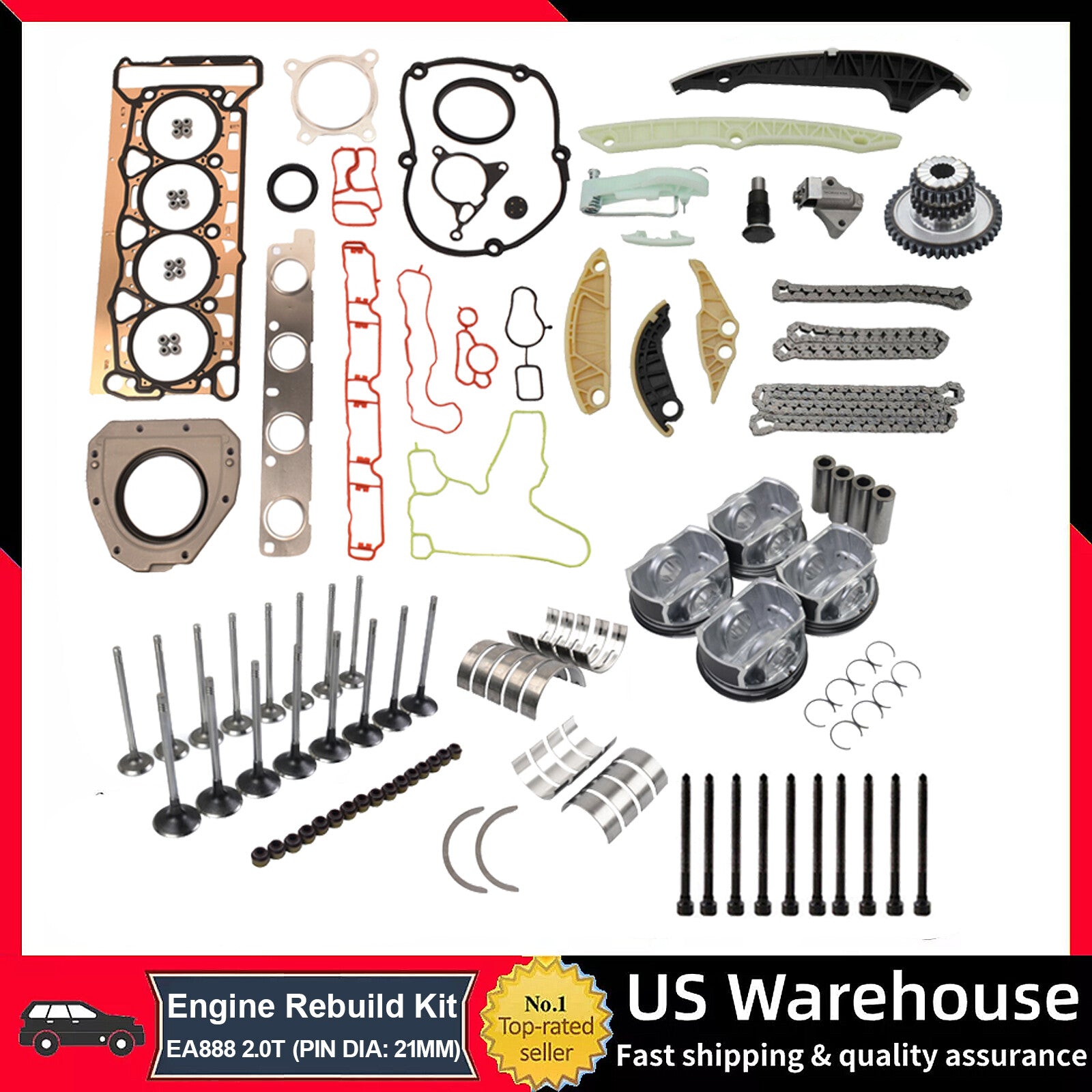 Engine Overhaul Gaskets Kit VW Golf EOS by VW