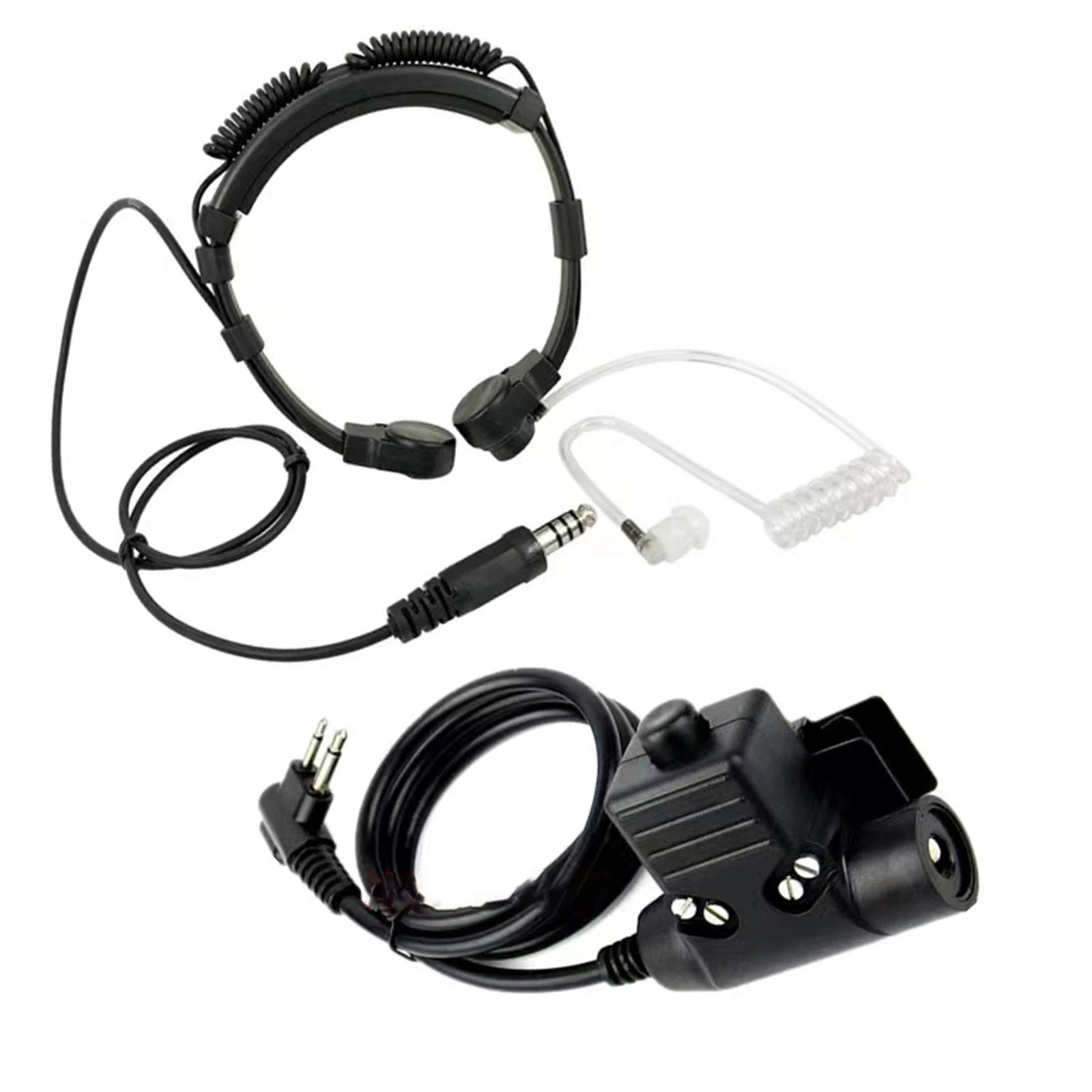 U94 Ptt Neck Throat Mic Earpiece Radio Headset For Baofeng Kenwood