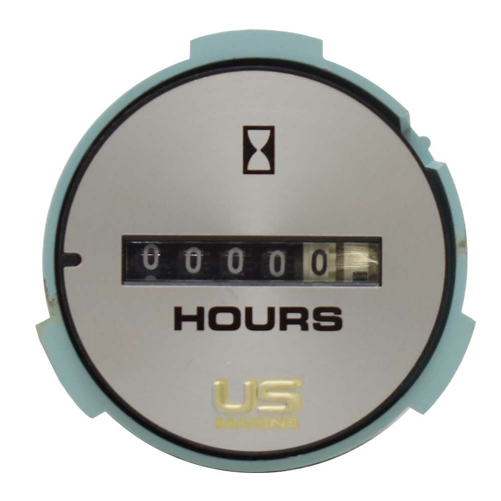 Analog Hour Meter Gauge Faria Beede Boat Silver by Faria Beede
