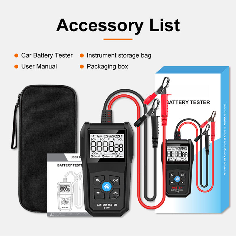 Car Battery Tester with LCD Display