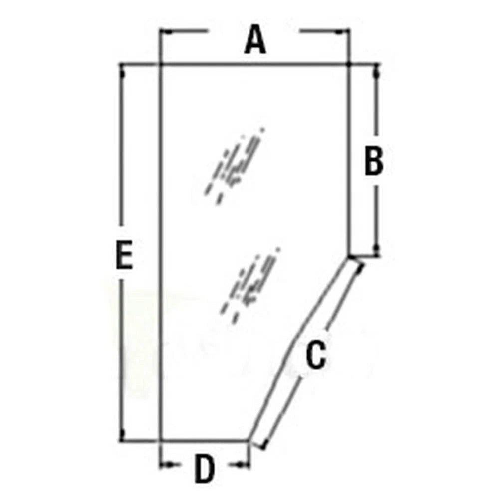 Lh Door Cab Glass Fits Kubota M5700 M9000 M8200 M6800 M4900