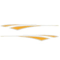 Larson Boat Raised Graphic Decals Gold Stickers Set of 2 by Larson