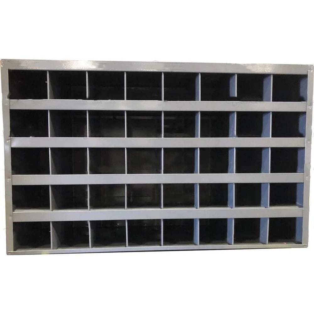 S.149483 40 Hole Steel Hardware Storage Bin, Grey