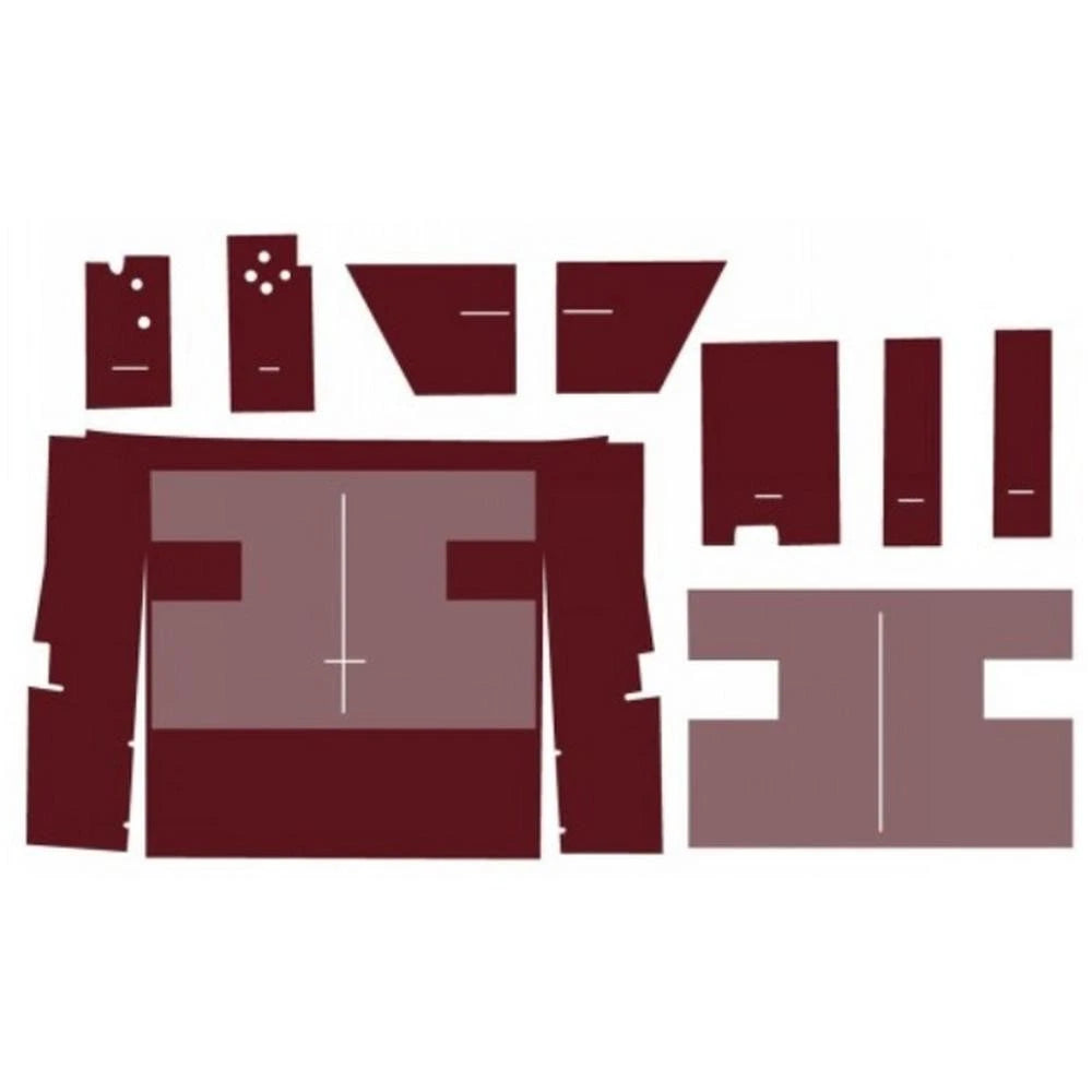 C86m Cab Kit, Maroon Basketweave Vinyl Fits International