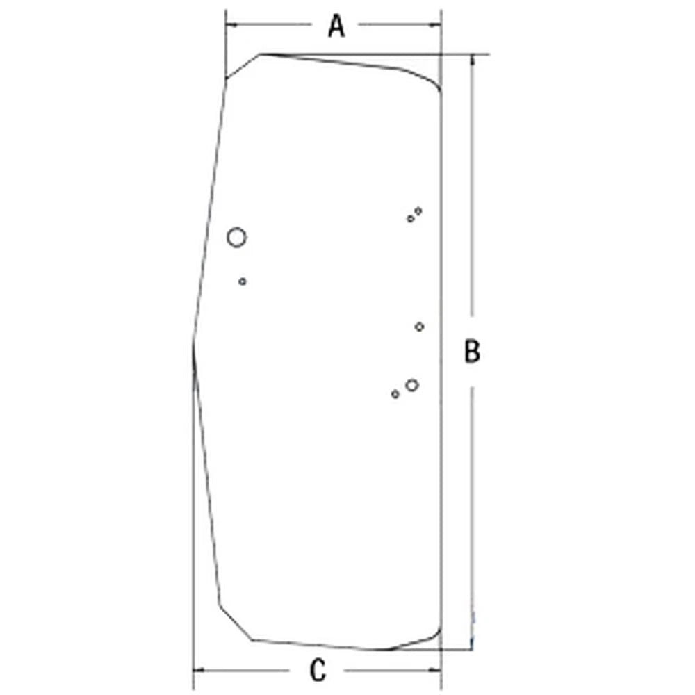 T205205 Cab Glass Lh Door Fits John Deere 450 850 550 650 700 750