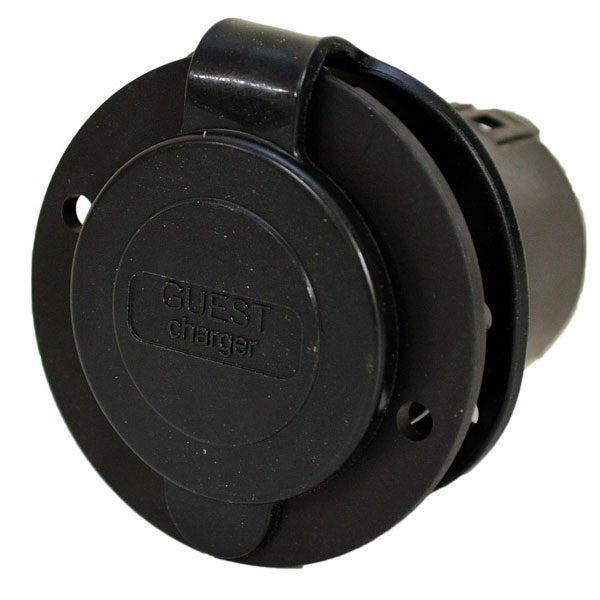 Charge Inlet 150CC Marinco Black Front Mount by Marinco