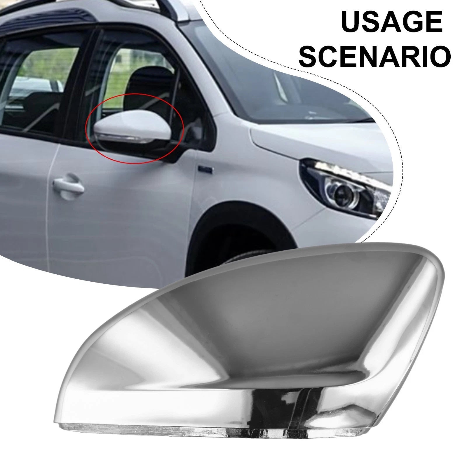Easy Installation Wing Mirror Cover Cap Case For 208 2012 2019 Clip