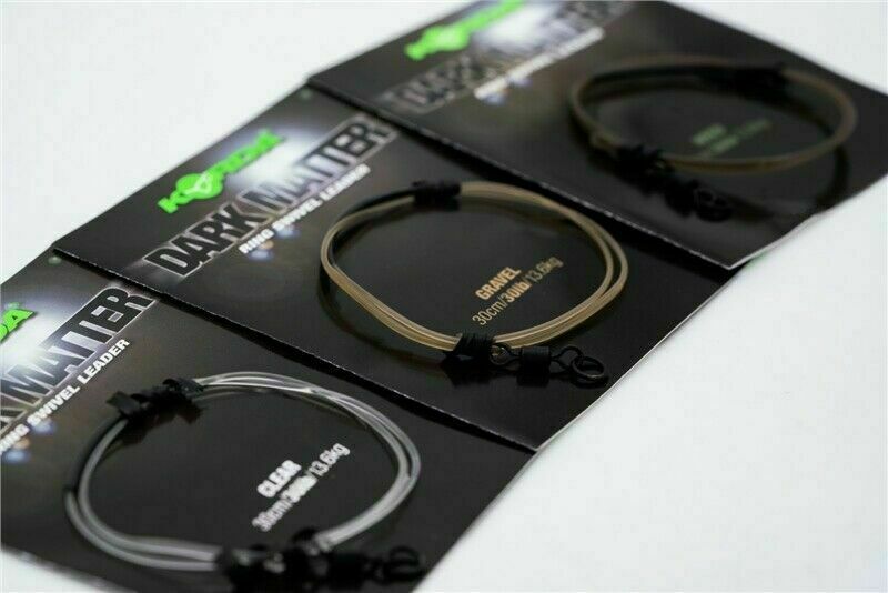 Korda Safe Zone Dark Matter 30cm/30lb Leader Ring Swivel/QC/