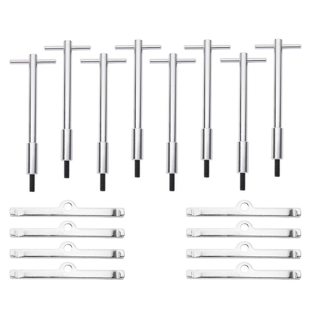 Chrome T Style Hold Down Kit For Chevrolet 283 327 350 For Sbc V8
