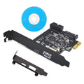 Pci-e 1x To Usb 3.2 Gen1 5gbps 2 Ports(type C+ Type A) Expansion Card