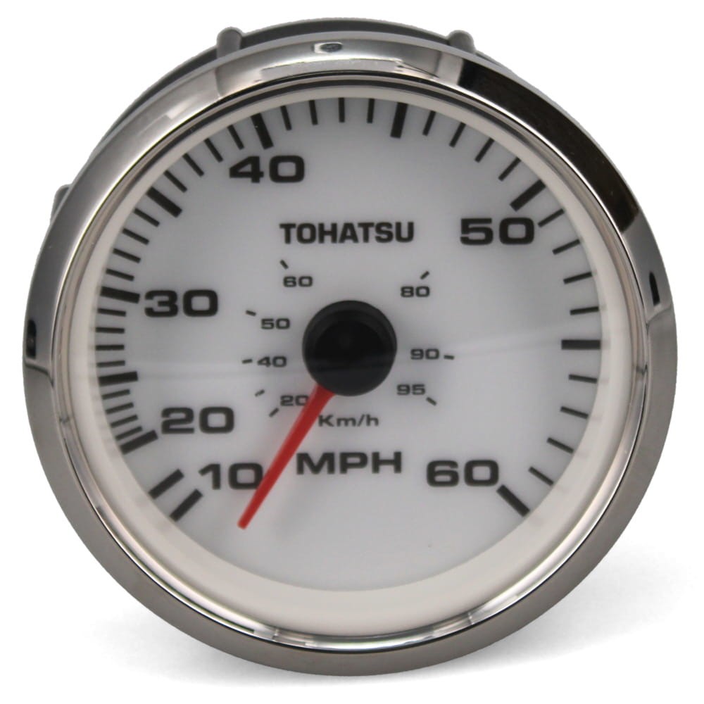 Faria Boat Speedometer Gauge Tohatsu 3/4 Inch Silver by Faria