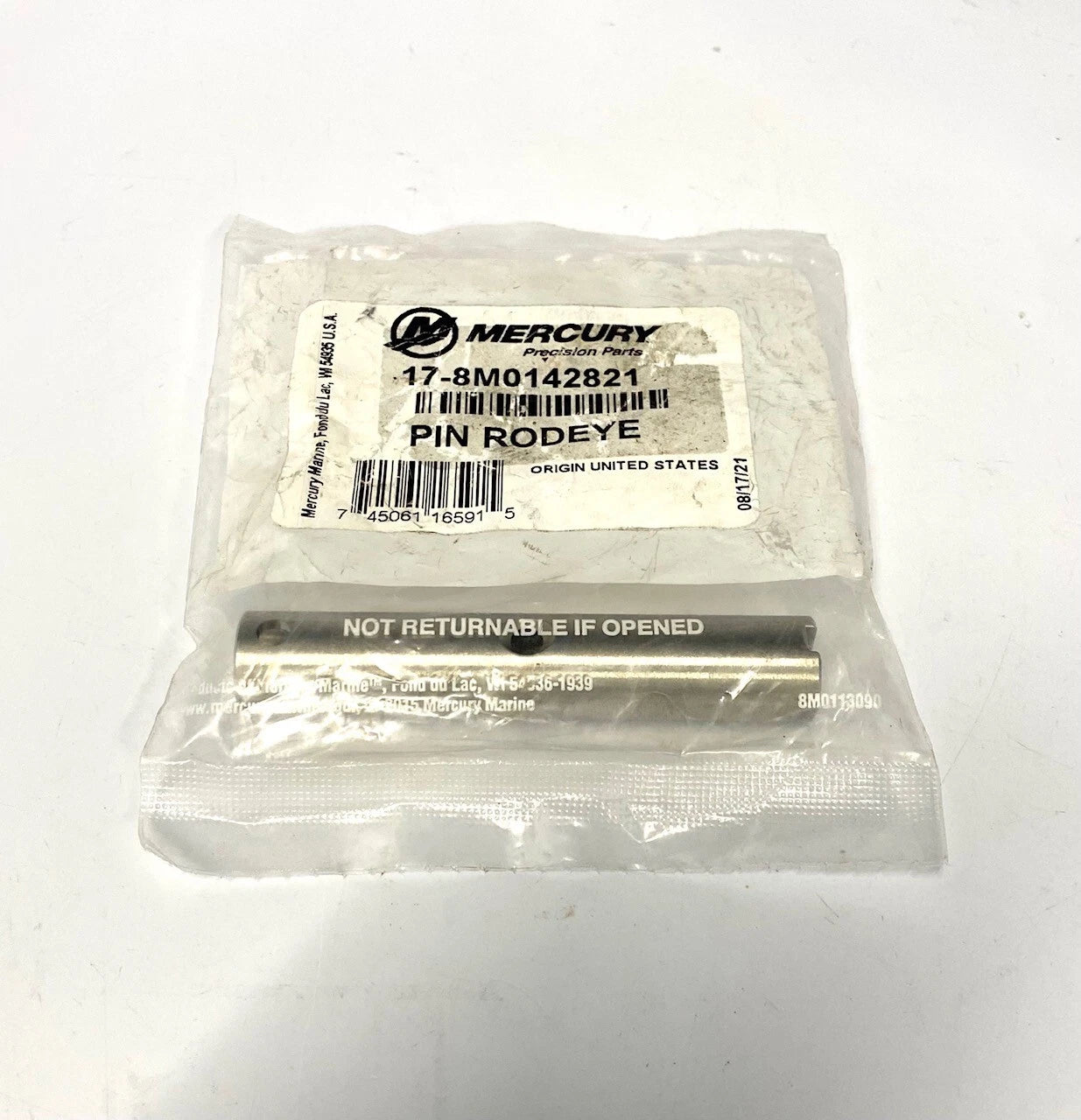 '-New- Mercury 17-8m0142821 , Pin Rodeye -Oem