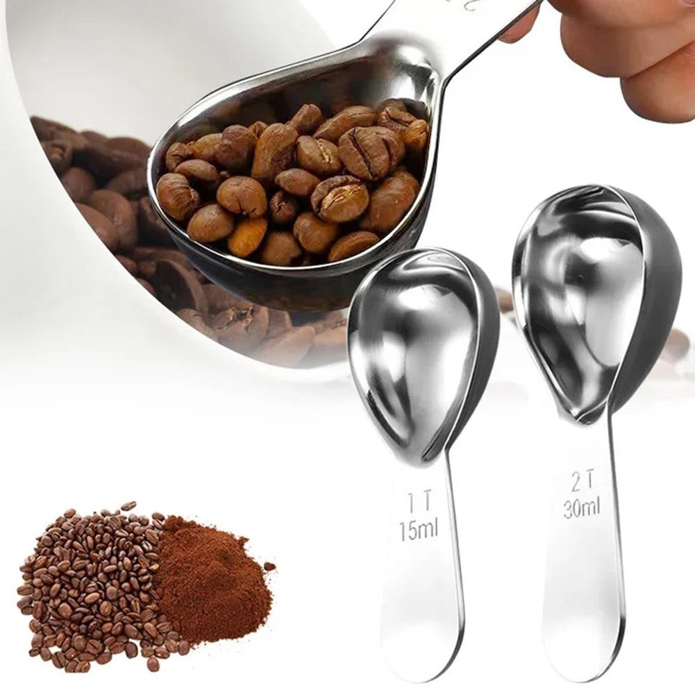 Short Handle Stainless Steel Coffee Scoop 304 Grade