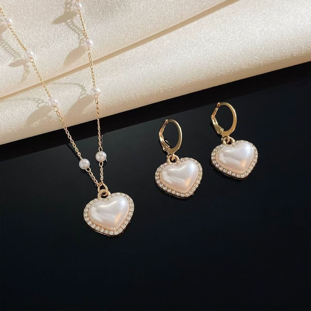 Heart Shaped Alloy Pendant Set