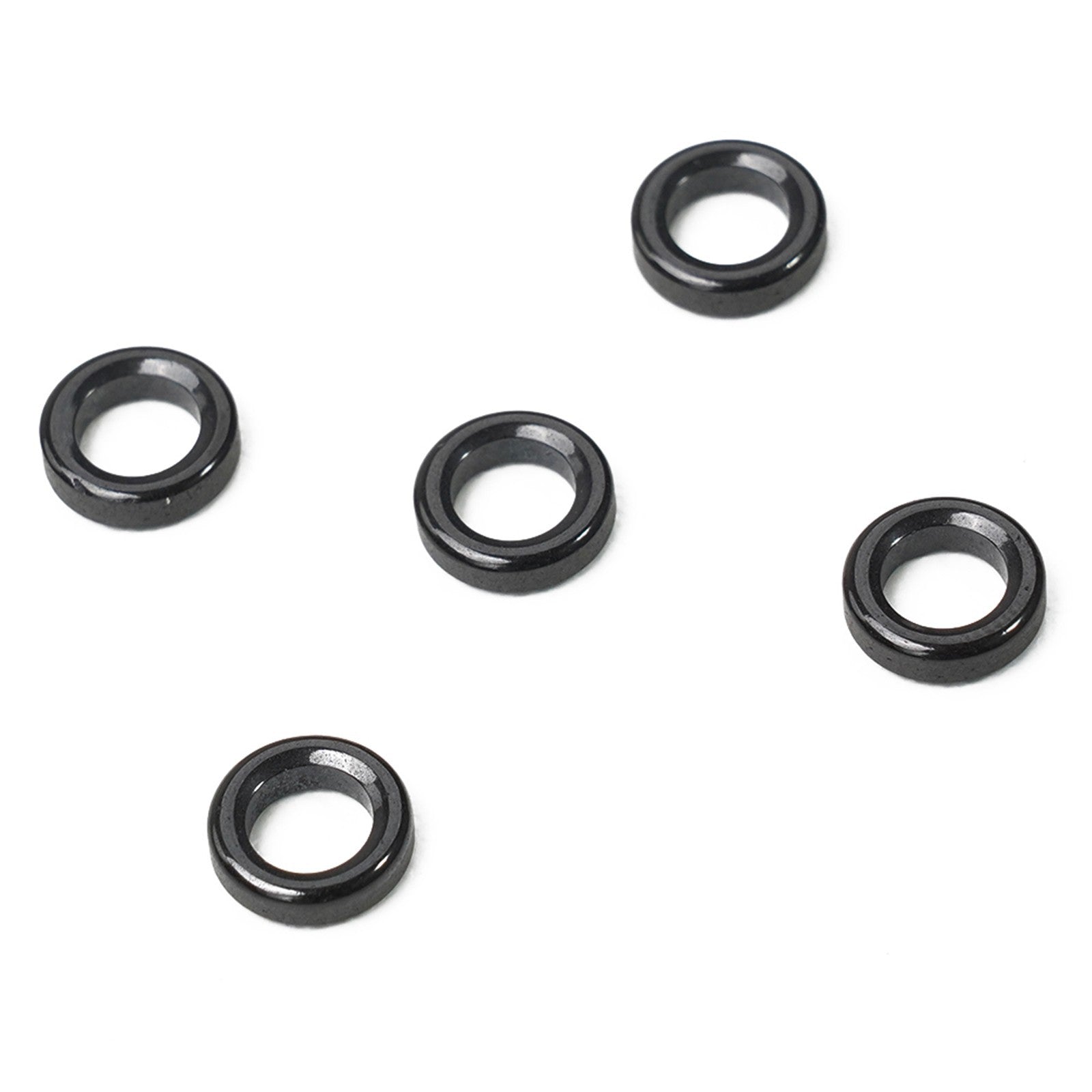 Fishing Guide Ring Set 5pcs Black