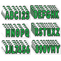 Set Of 4 3" Boat Registration Decals A-z Letters And 0-9 Numbers