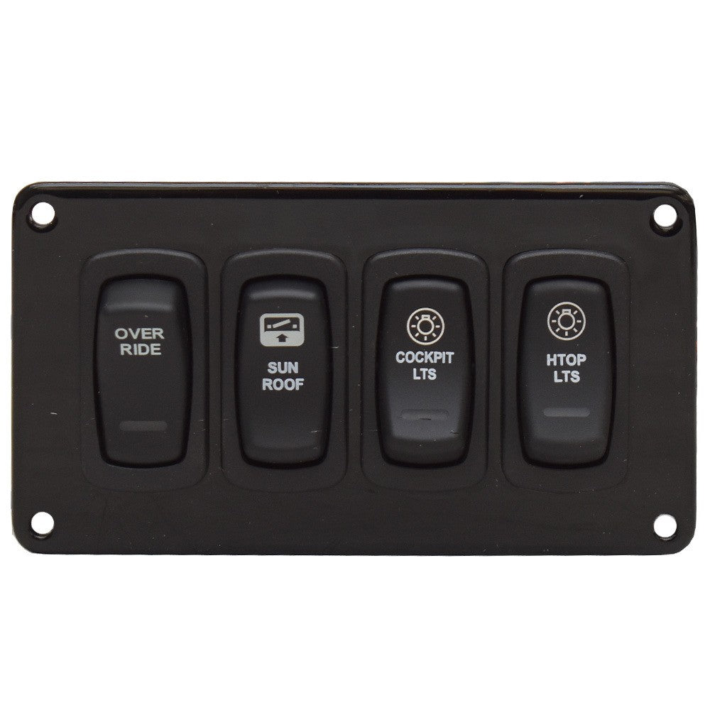 Regal Boat Dash Switch Panel 424606 Black Aluminum 3 x 5 1/2 Inch by Regal