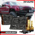 Smoke Headlights with 6500K LED Bulb for 03-07 Silverado