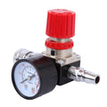 Mini Air Pressure Regulator 1/4" Npt Gauge 180PSI Inline For