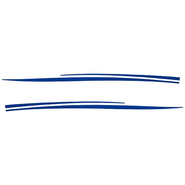 Rinker Boat Graphic Decal Blue Deck Sweep Stickers Set of 2 by Rinker