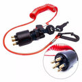 Ignition Switch Key & Lanyard OMC Johnson Evinrude by OMC