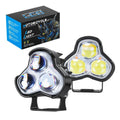 Motorcycle Led Spotlight White Yellow Dual Color High Brightness