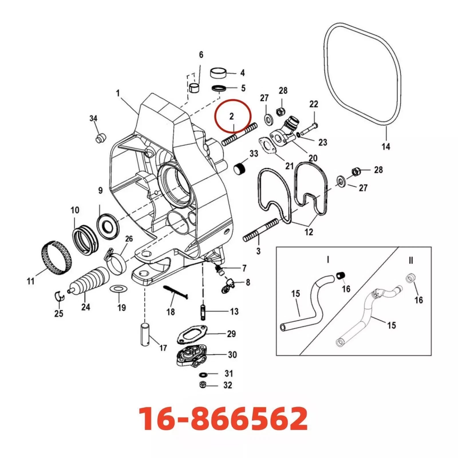 4Pcs Studs for Mercury Mercruiser Quicksilver 16-866562 Compatibility