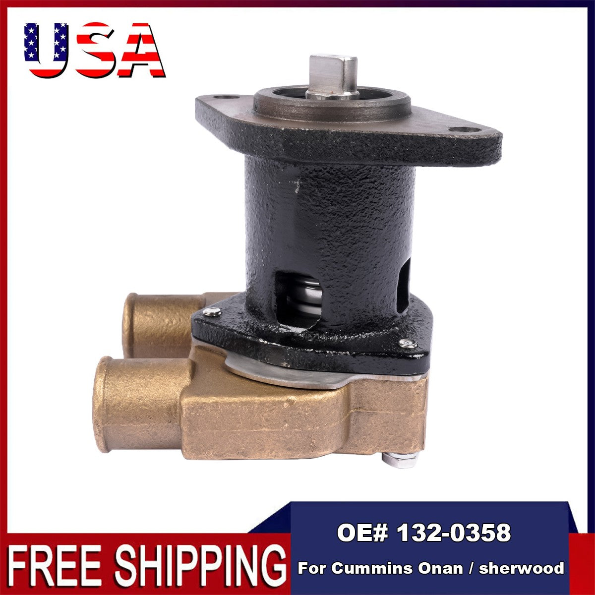 Water Pump for Cummins Onan MDKBK/L/M/N MDKDK/M/N Sherwood 1