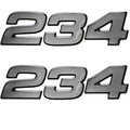 Mako Boat 234 Raised Emblem Decals | 5 1/2 Inch Silver (Pair)Opens in 