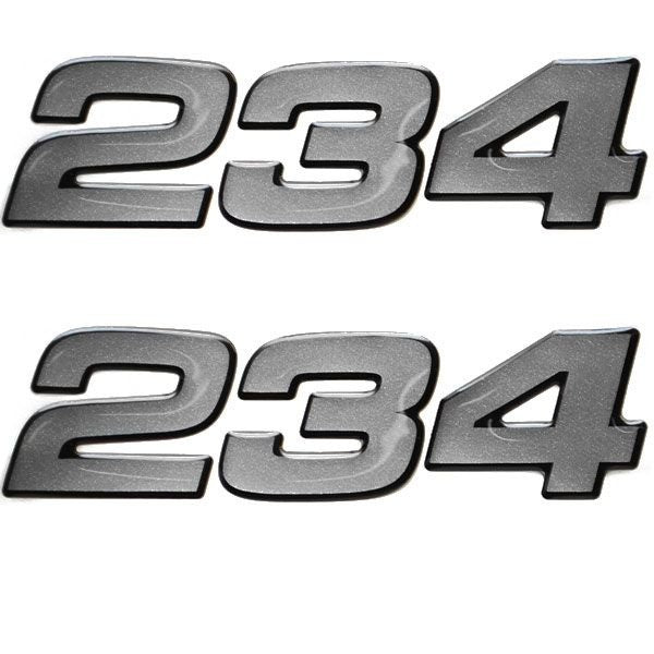Mako Boat 234 Raised Emblem Decals | 5 1/2 Inch Silver (Pair)Opens in 
